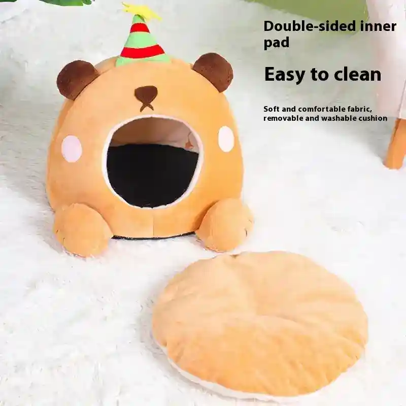 Cuccia Grotta Orsetto per Cani e Gatti - Antiscivolo - immagine 3