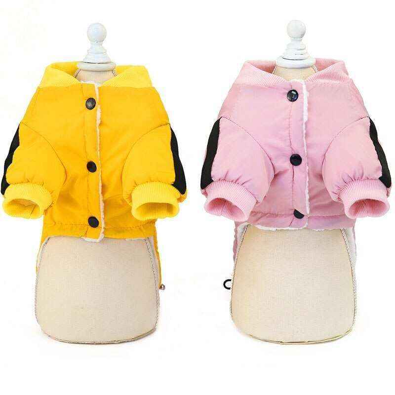 Cappottino per Cani "NICE" Antivento in Giallo o Rosa - Elegante e Funzionale - immagine 6