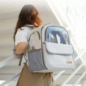 Zaino Trasportino Cani con Ventola Ricaricabile + 5 Teli