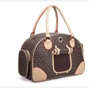 Borsa trasportino per cani in eco-pelle "Chanel"