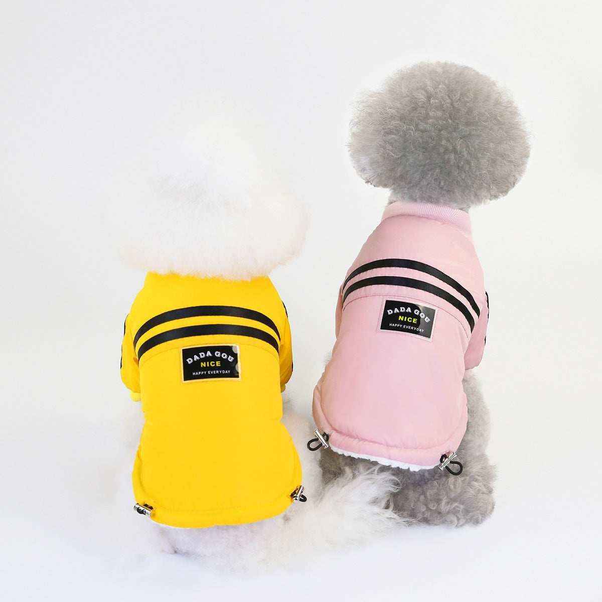 Cappottino per Cani "NICE" Antivento in Giallo o Rosa - Elegante e Funzionale - immagine 2