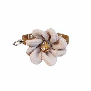 DIAMOND FLOWER COLLAR BROWN