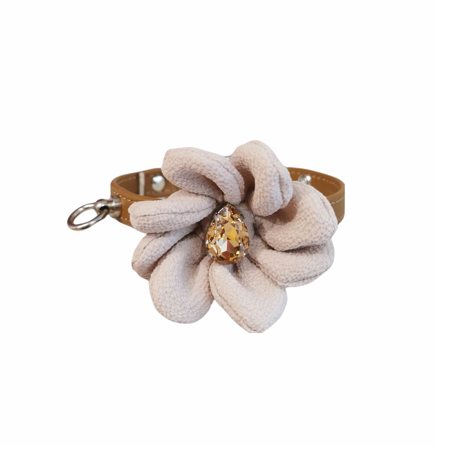 DIAMOND FLOWER COLLAR BROWN - immagine 2