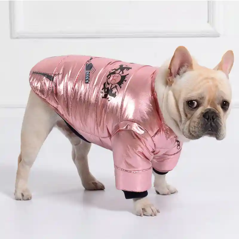 Cappotto Impermeabile Cani Bulldog Zip - Imbottito - immagine 2