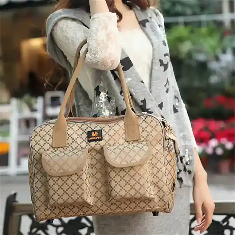 Borsa Trasportino Elegante "Venezia" per Cani e Gatti con Tracolla