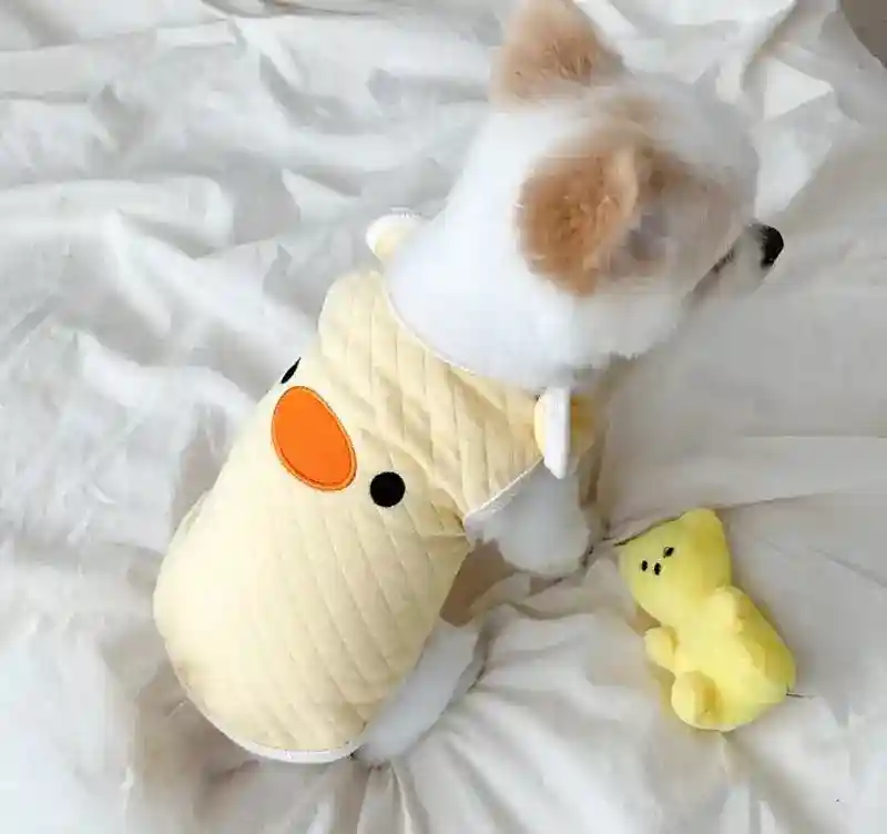 Canotta per Cani "Cip Cip" - Gialla con Paperotto o Rosa con Topolino - immagine 6