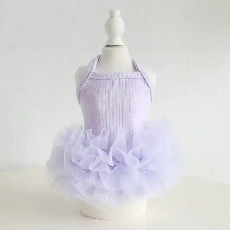 Vestitino per cani femmina con canottierina e gonnellina in tulle - immagine 8