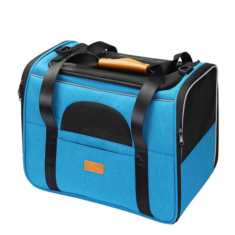 Borsa Trasportino Gatti Cani Cuscino Pieghevole Oxford - immagine 4