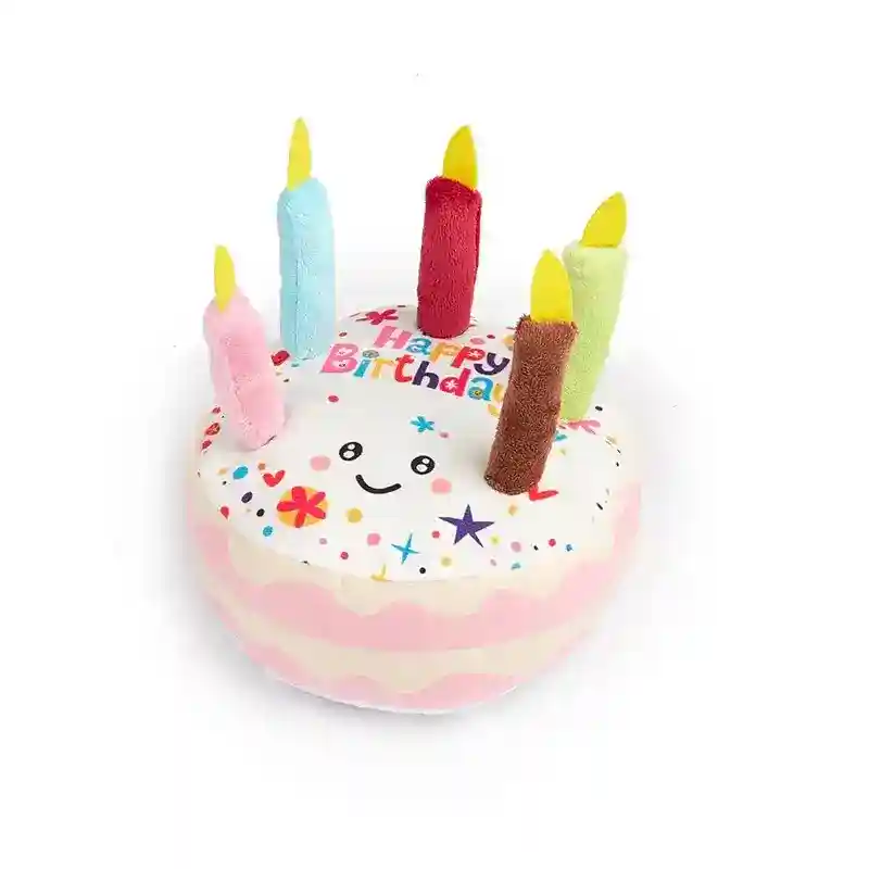 Gioco Torta Sonoro per Cani con Candeline - Peluche - immagine 4