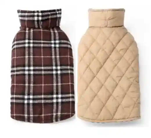 Cappotto per Cani Smanicato per Labrador Golden Retriver - Modello "Tartan" - immagine 4