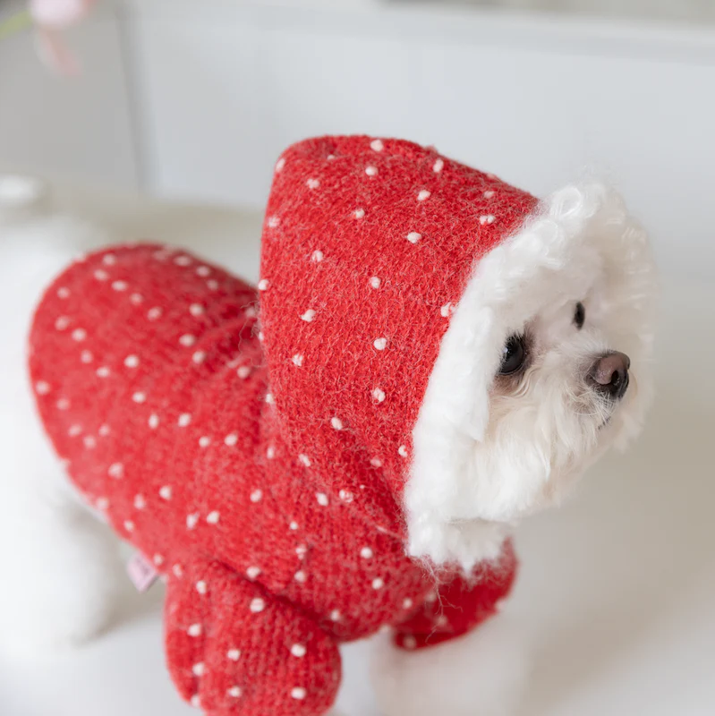 Sweet Polka Dot Knitted Dog Cat Hoodie - immagine 9