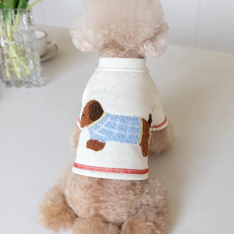 Cute Dachshund Printed Dog Cat Sweatshirt - immagine 4