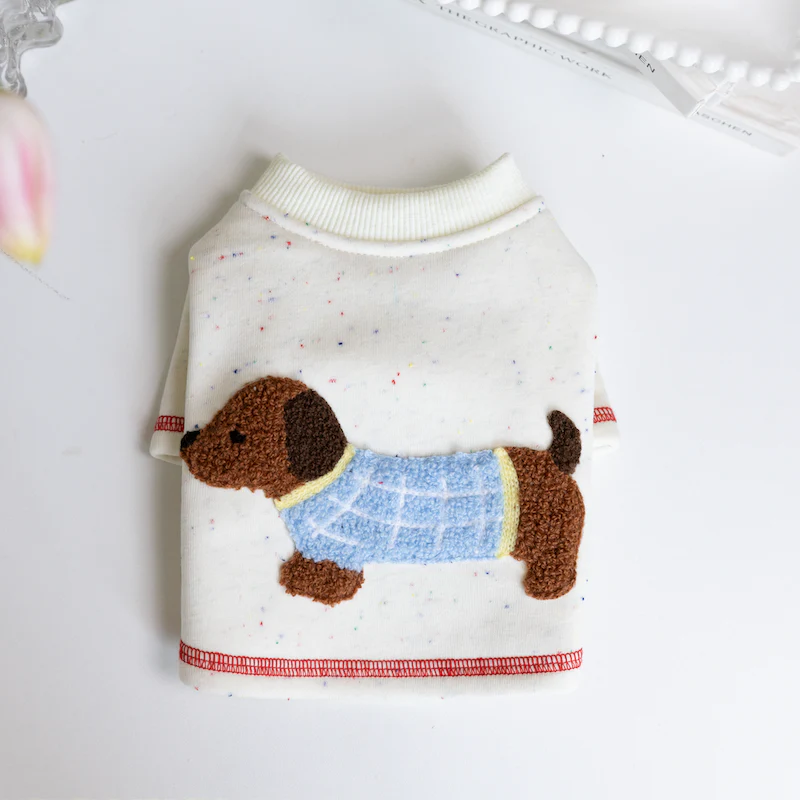 Cute Dachshund Printed Dog Cat Sweatshirt - immagine 8