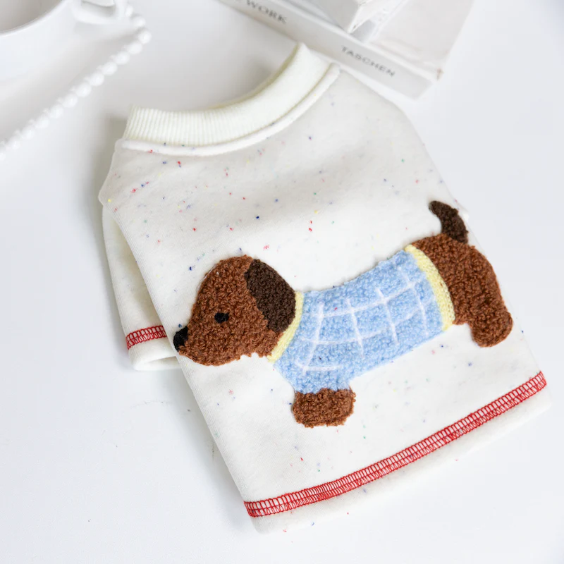 Cute Dachshund Printed Dog Cat Sweatshirt - immagine 3