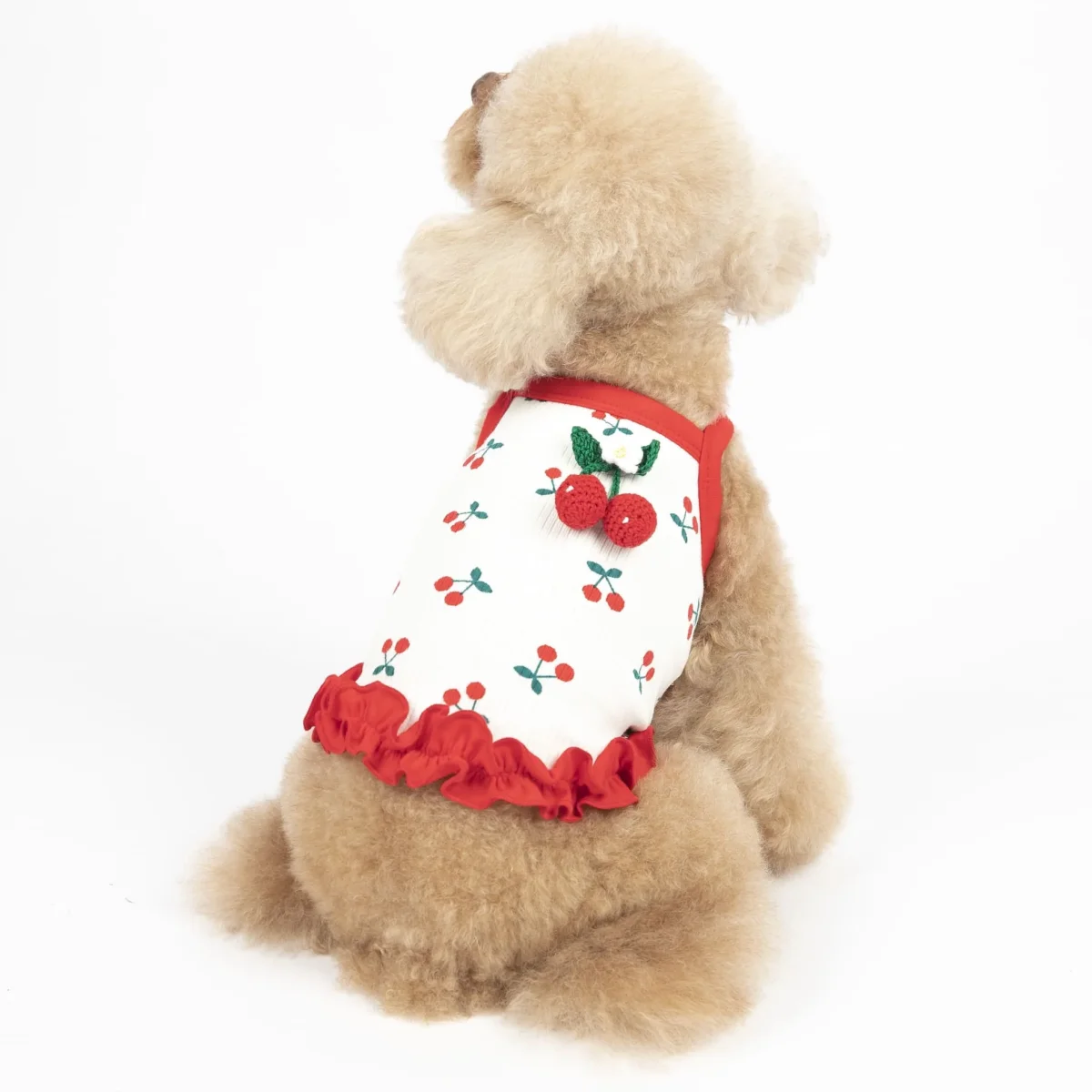 Sweet Cherry Decor Short Dog Cat Vest - immagine 3