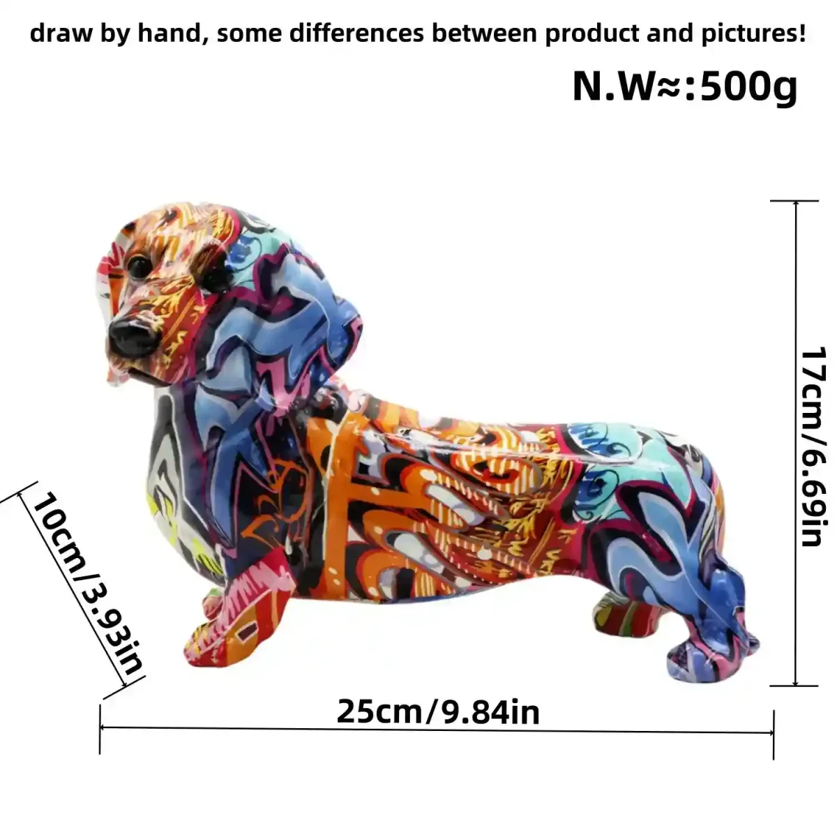 Statua Decorativa Bassotto Colorata - Idea Regalo Originale - immagine 5