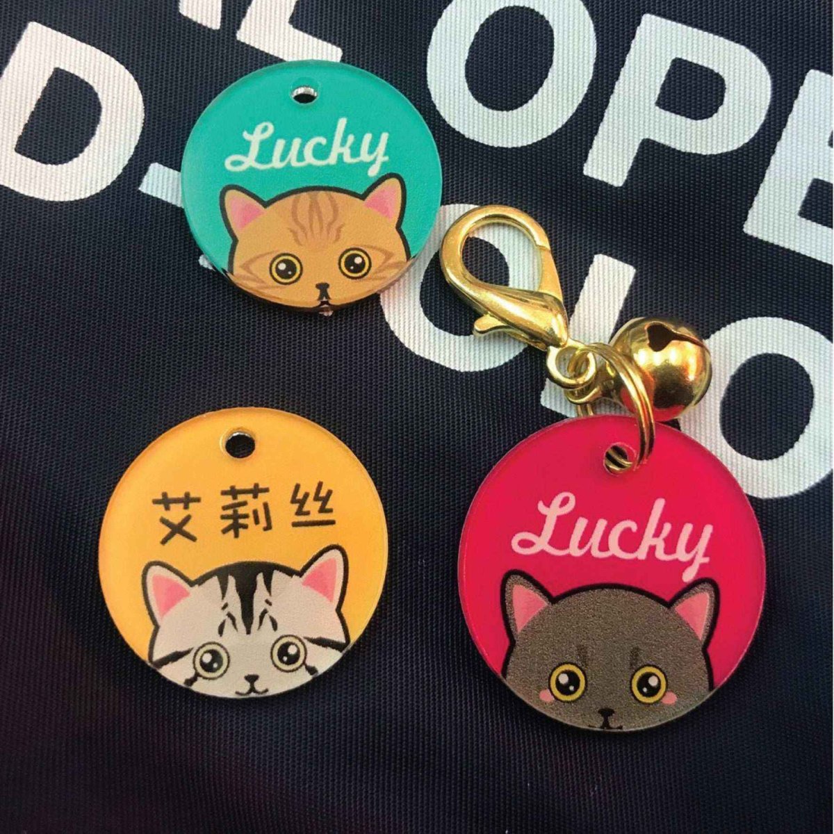 Medaglietta Gatto Personalizzata con Nome e Campanellino - immagine 2