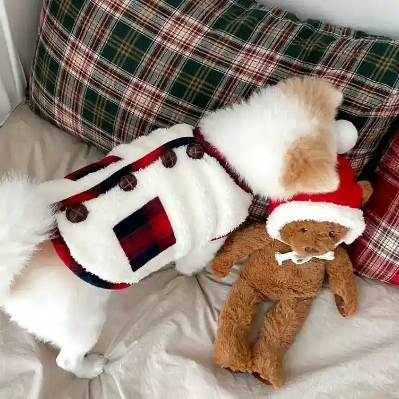 For Autumn And Winter, Puppies, Two-legged Vests, Small And Medium-sized Dogs, Fleece Jackets, Cat Coats, Scarves, Pet Clothes - immagine 5