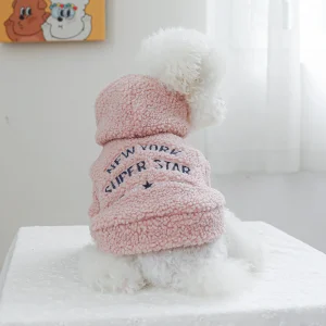 Cappottino Cane New York Super Star Peluche Pon Pon