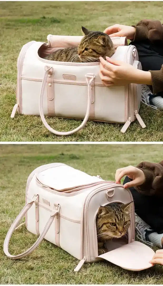 Borsa Trasportino Lusso Pieghevole Cani Gatti | Similpelle "Dorothy" - immagine 6