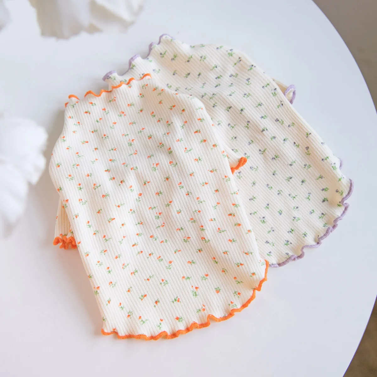 Floral Cotton Ruffled Dog Cat Sweatshirt - immagine 8