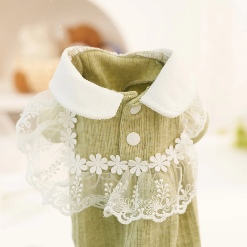 Sweet Lace Floral Dog Jumpsuits Pajama - immagine 9