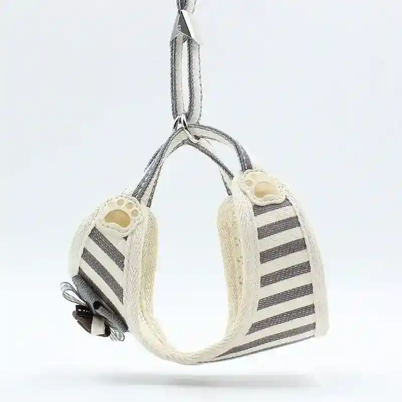 Pettorina Cane Gatto con Fiocco a Righe - XS S M L - immagine 6