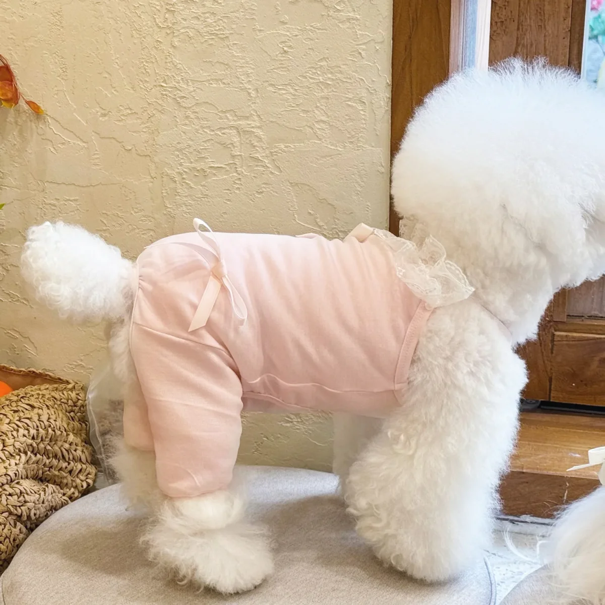 Sweet Lace Layered Collar Dog Vest/Jumpsuits - immagine 6