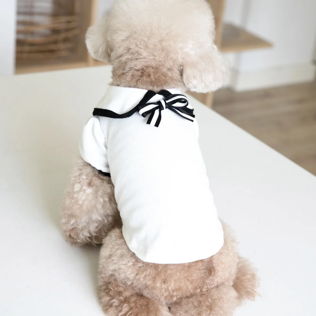 Sweet Collar Puffy Sleeves Dog Cat Tee - immagine 4