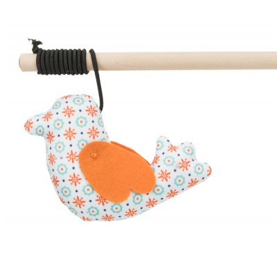 Canna da pesca con uccellino