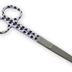 FORBICI RETTE PUNTE ALTERNE – fantasia orme – 14 cm