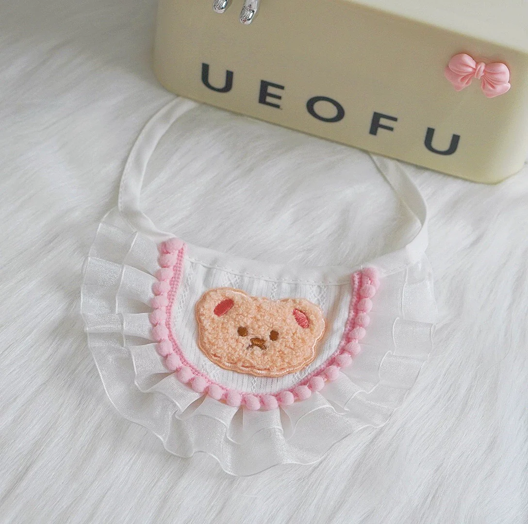 Pink Bow Dog Cat Bandana Bibs - immagine 3