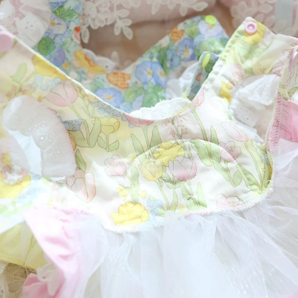 Bear Head Tulips Dog Cat Harness Dress - immagine 6