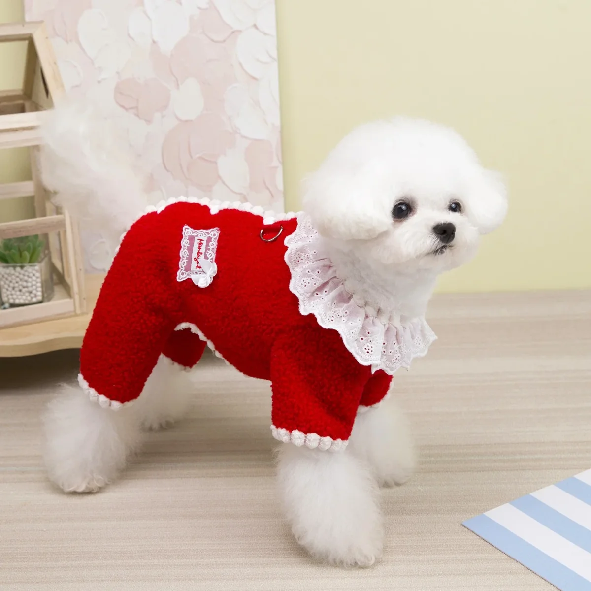 Sweet Lace Collar Dog Cat Harness Vest/Jumpsuits - immagine 7