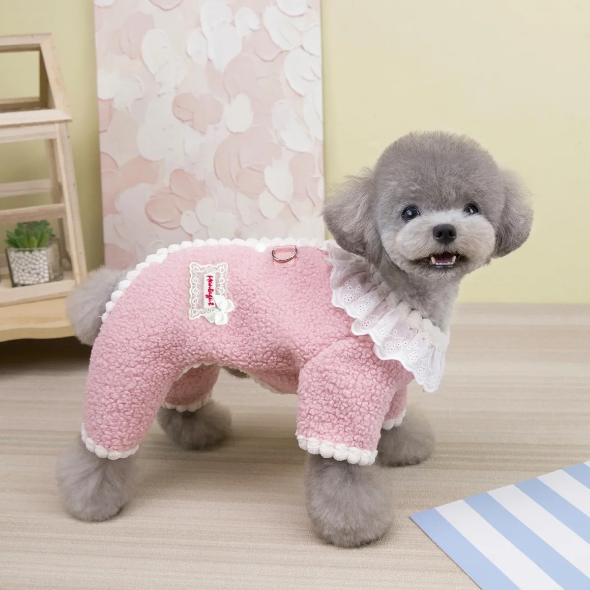 Sweet Lace Collar Dog Cat Harness Vest/Jumpsuits - immagine 6