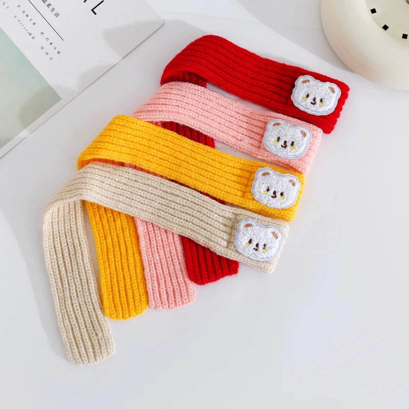 Cute Bear Decor Knitted Dog Cat Scarf - immagine 9
