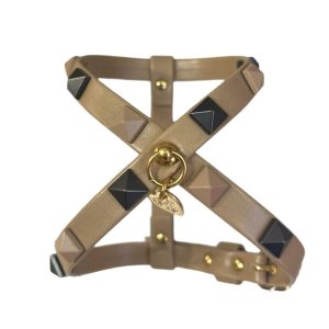 STUDS COOKIE HARNESS ECOLEATHER/GOLD
