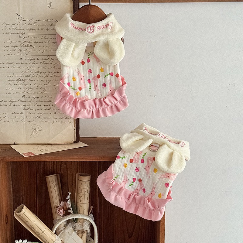 Bear Rabbit Ear Pattern Dog Cat Vest - immagine 3