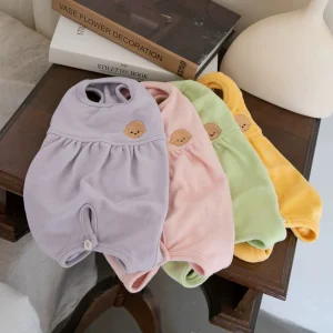 Belly Protecting Bear Head Dog Cat Jumpsuits