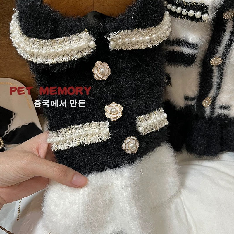 Sweet Bowknot Buttoned Dog Cat Sweater Dress - immagine 6