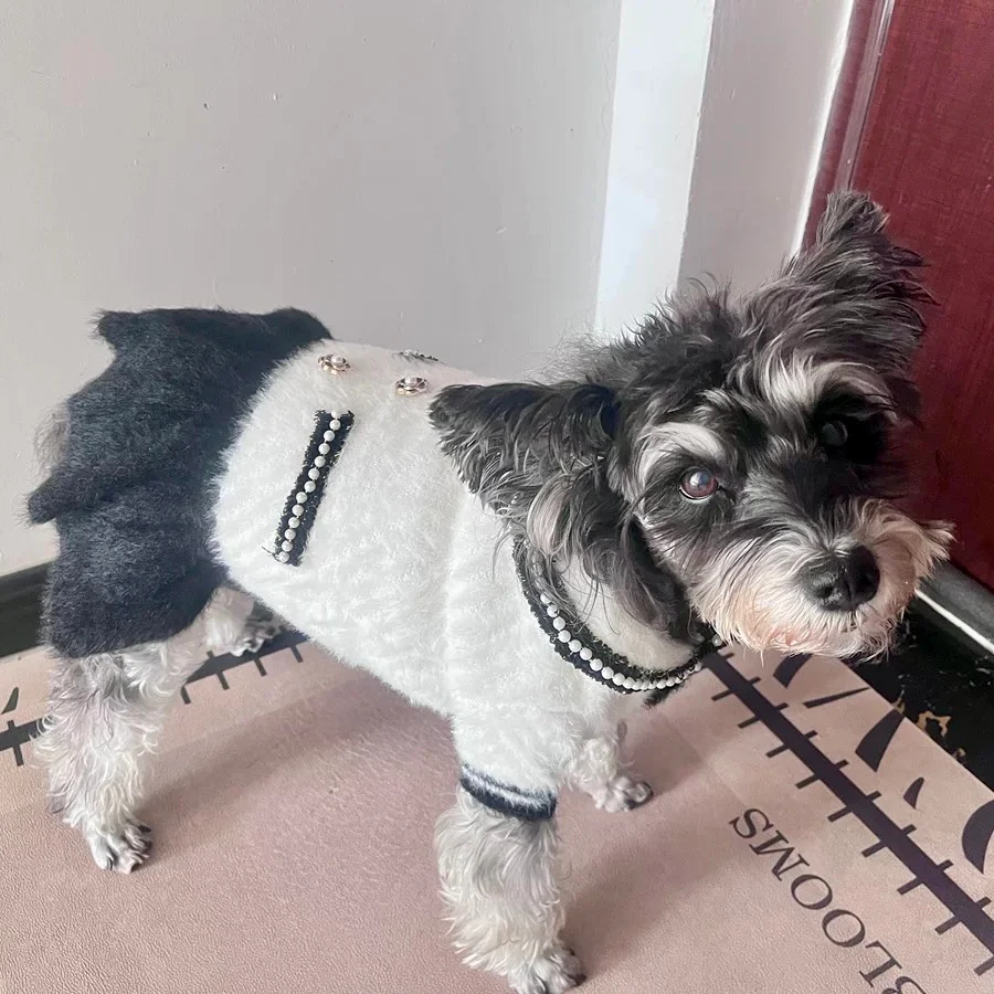 Sweet Bowknot Buttoned Dog Cat Sweater Dress - immagine 7