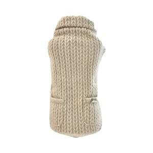 Dolcevita Maglia Treccina Beige