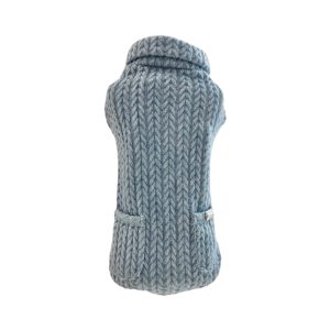 Dolcevita Maglia Treccina Azzurro