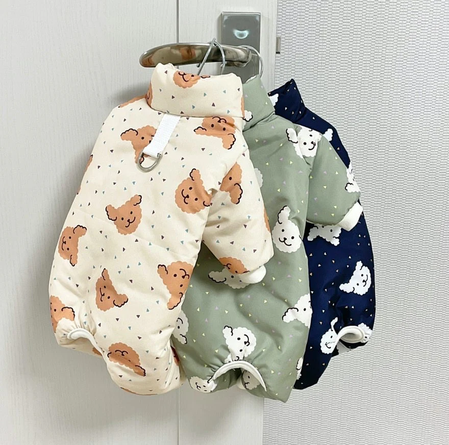 Bear Printed Dog Four Legs/Two Legs Jacket - immagine 6