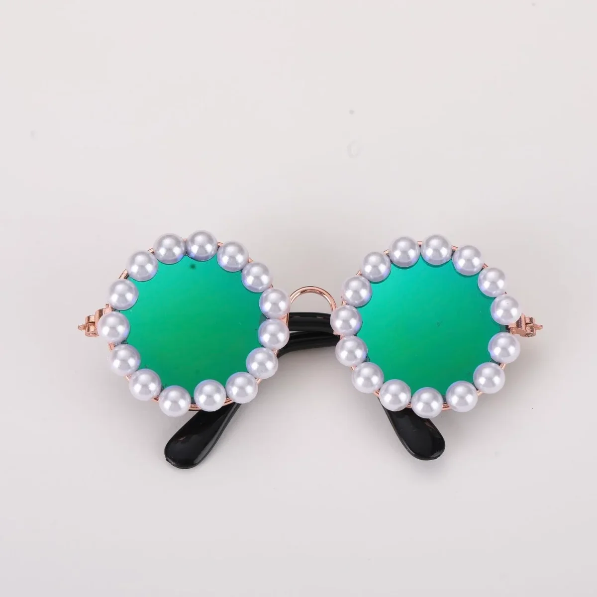 Artificial Pearl Dog Cat Sunglasses - immagine 5