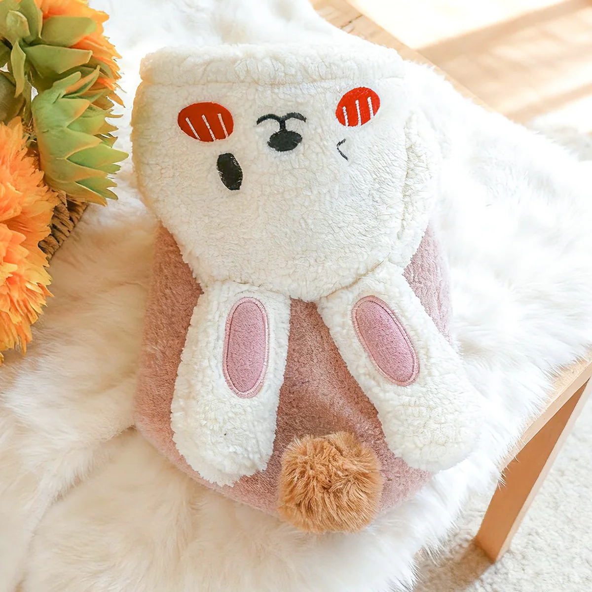 Warm Fleece Rabbit Hooded Dog Cat Hoodie - immagine 9