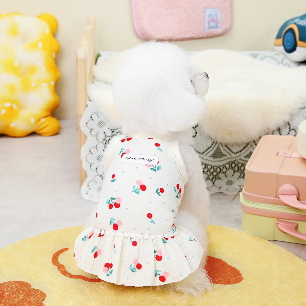 Cherry Rabbit Printed Breathable Dog Cat Dress - immagine 4