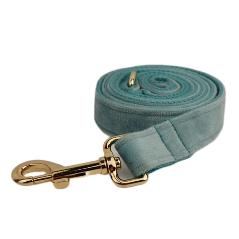 Velvet Personalized Dog Harness Collar Leash - immagine 8