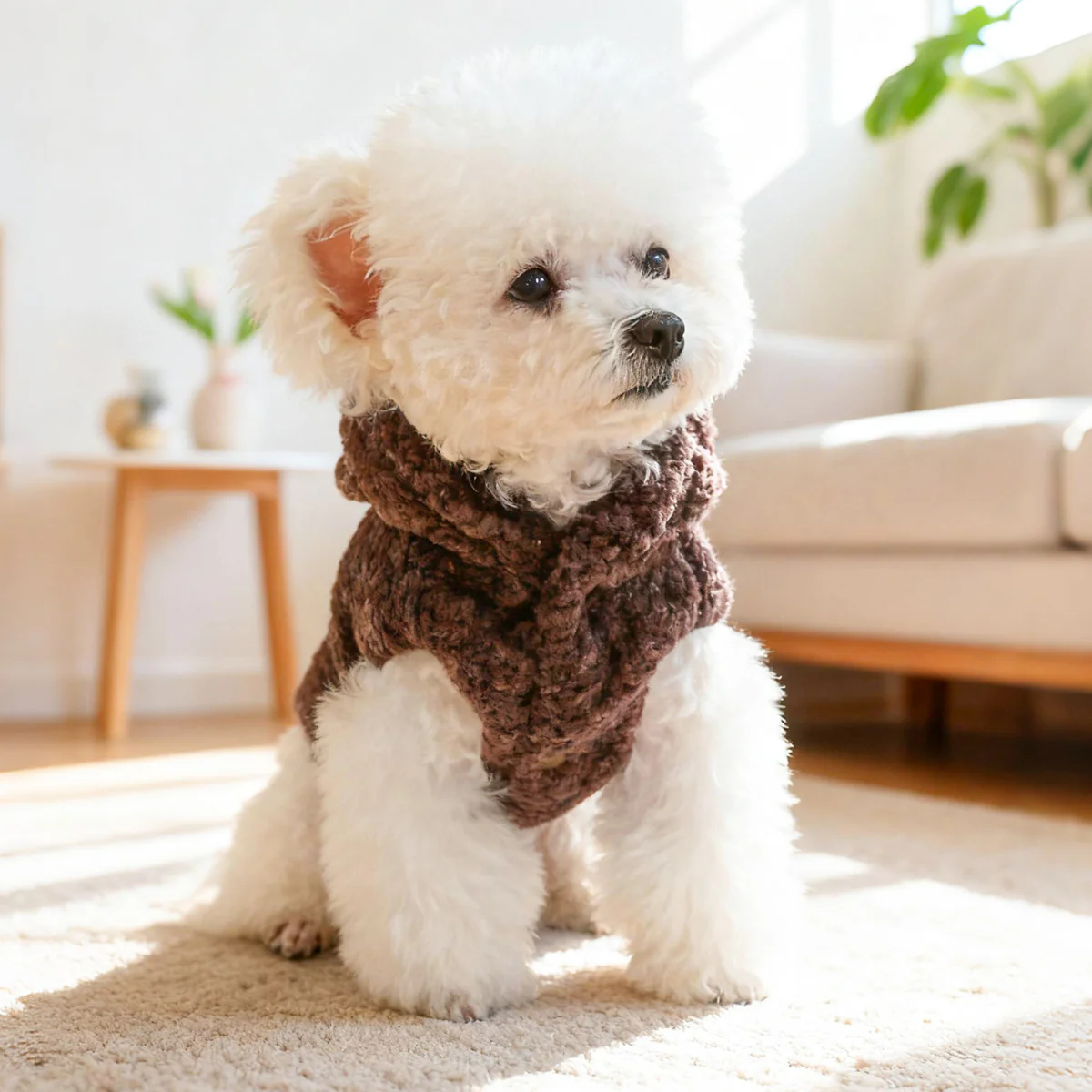 Warm Fleece Rabbit Hooded Dog Cat Hoodie - immagine 6