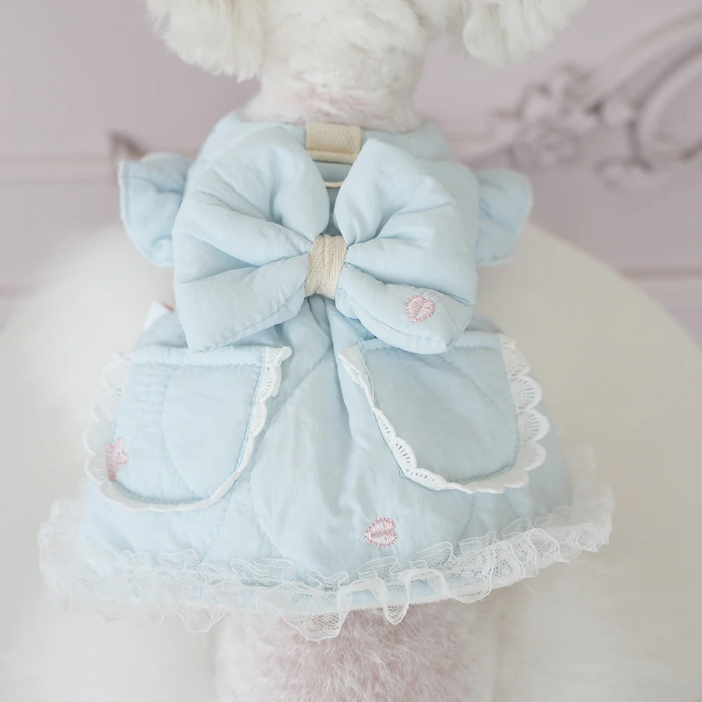 Fleece Warm Star Dog Cat Harness Dress - immagine 4